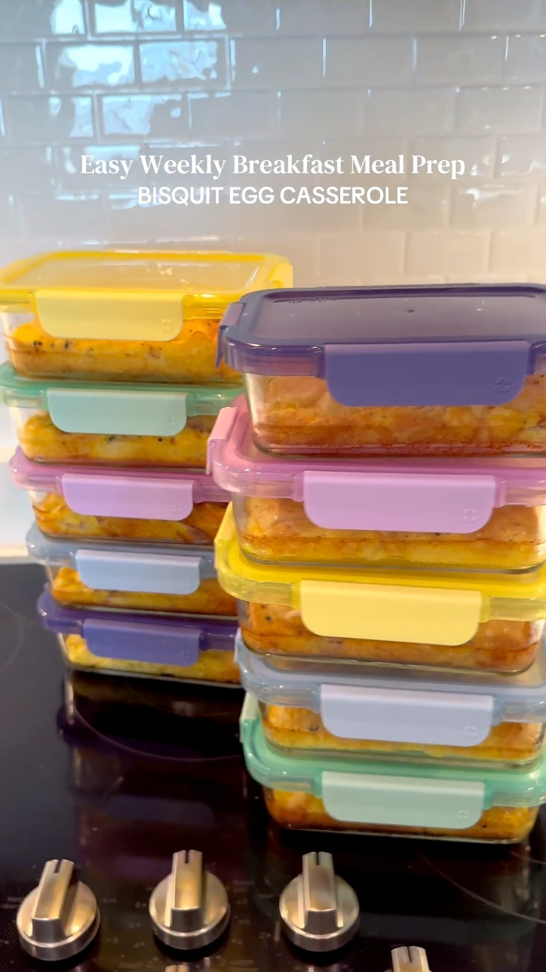 Weekly Breakfast Meal Prep: High protein egg casserole with colorful Ello meal prep glass dishes 


#LTKfitnessgoals #LTKfoodie #LTKmomlife