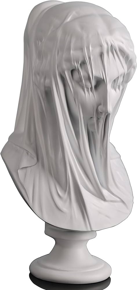 13" WUBIANJIE Veiled Lady Bust Statue, Roman Greek Mythology Home Decor, Resin Art Deco Sculpture... | Amazon (US)
