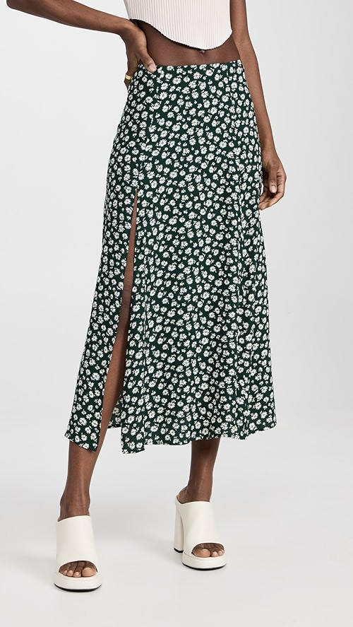 Reformation Zoe Midi Skirt with Slit | SHOPBOP | Shopbop