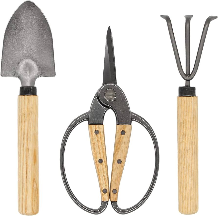 N&V Bonsai Scissors Set, 3 Pcs Set Including Bonsai Scissors, Mini Rake and Mini Shovel, For Arra... | Amazon (US)