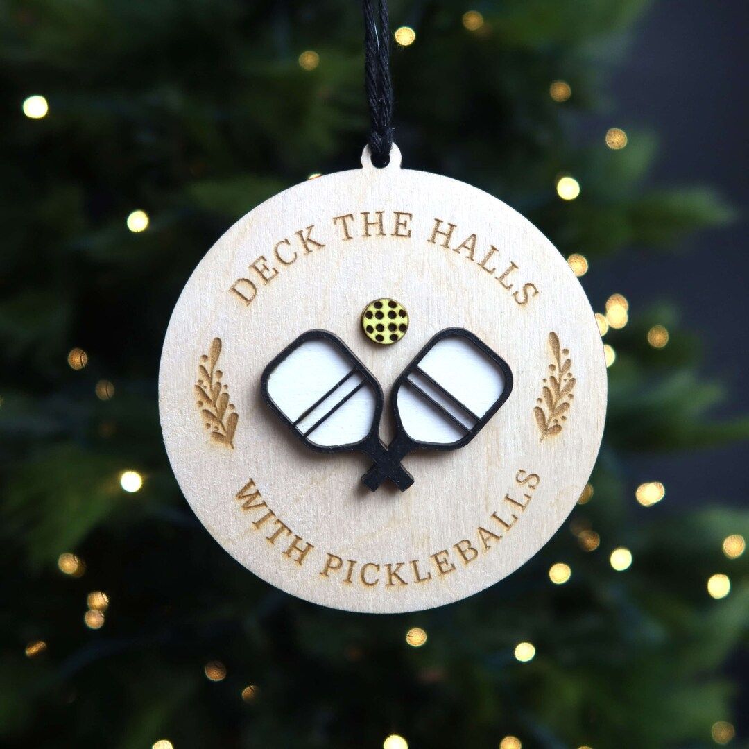 Pickleball Ornament Deck the Halls With Pickleballs - Etsy | Etsy (US)