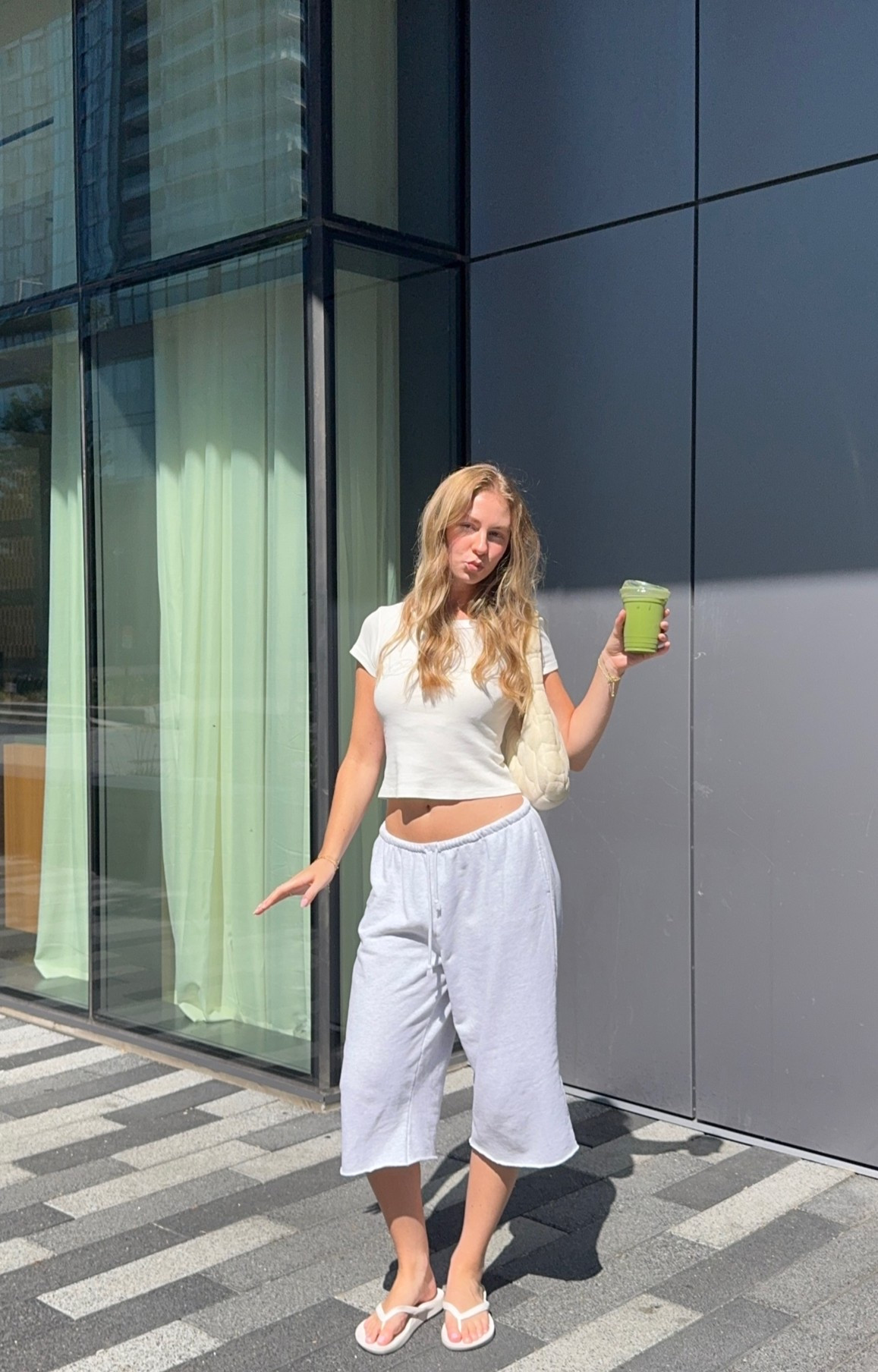 matcha run outfit in CHI CITY! 

Top from Brandy & my @Garage Clothing sweat shorts 🤍

#LTKootd #LTKgrwm #LTKdayinmylife