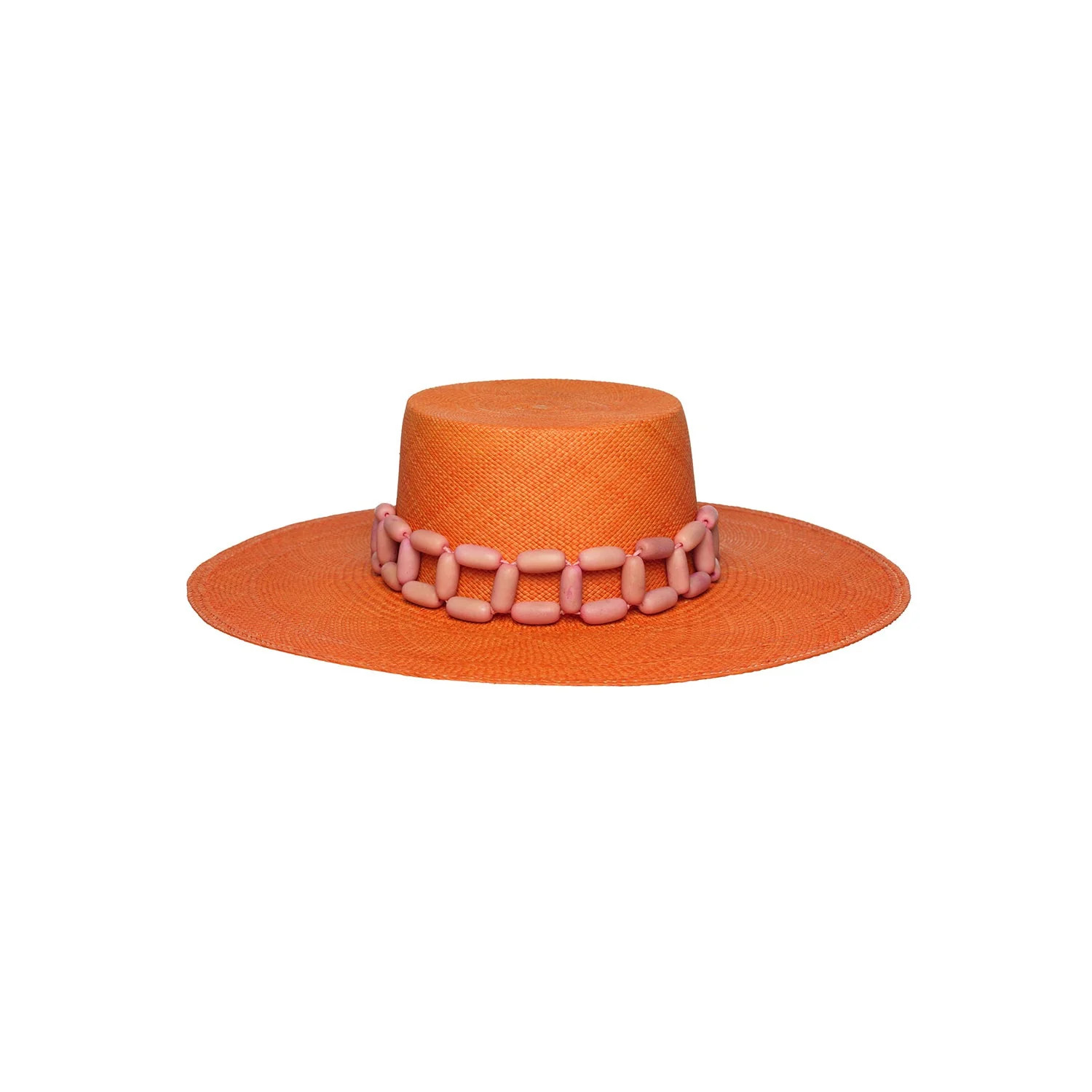 Ayabe - Spring Toquilla Straw Boater Hat Tagua Beads | Artesano | Artesano