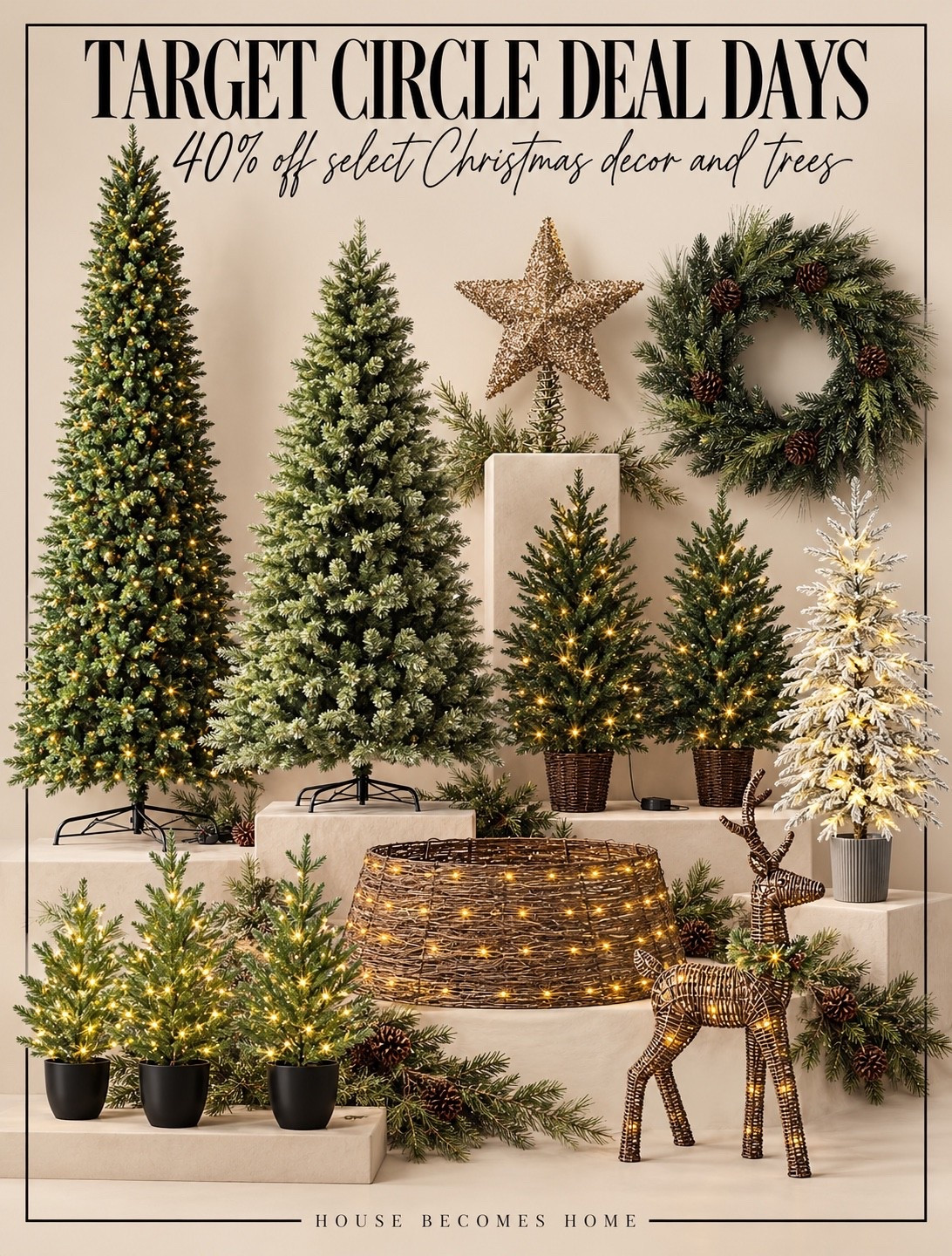 Target circle deal days are here! 40% off select Christmas trees and decor!