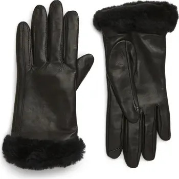 UGG® Genuine Shearling Leather Tech Gloves | Nordstrom | Nordstrom