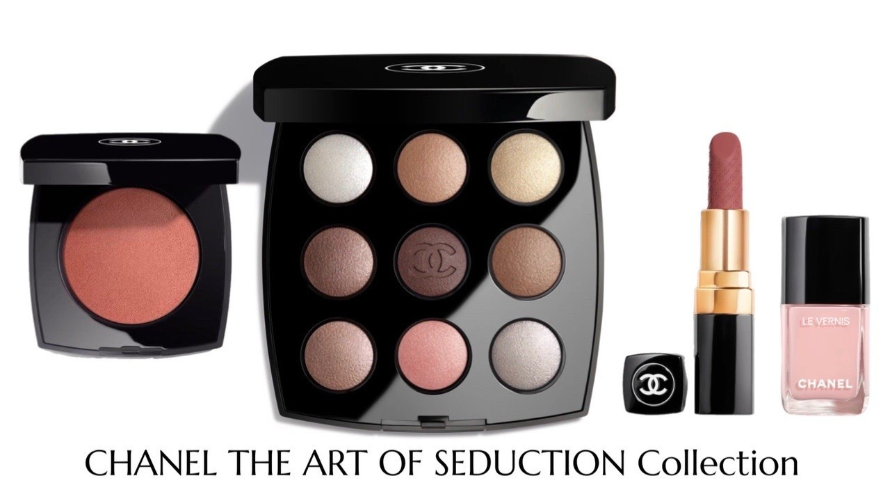The New CHANEL Art Of Seduction Collection.  Includes new 9 Pan New Smoky Shadows. Crush lipstick. Coco Nail Polish and Rose Crush Blush.  Limited time only!

#LTKOver40 #LTKSeasonal #LTKBeauty