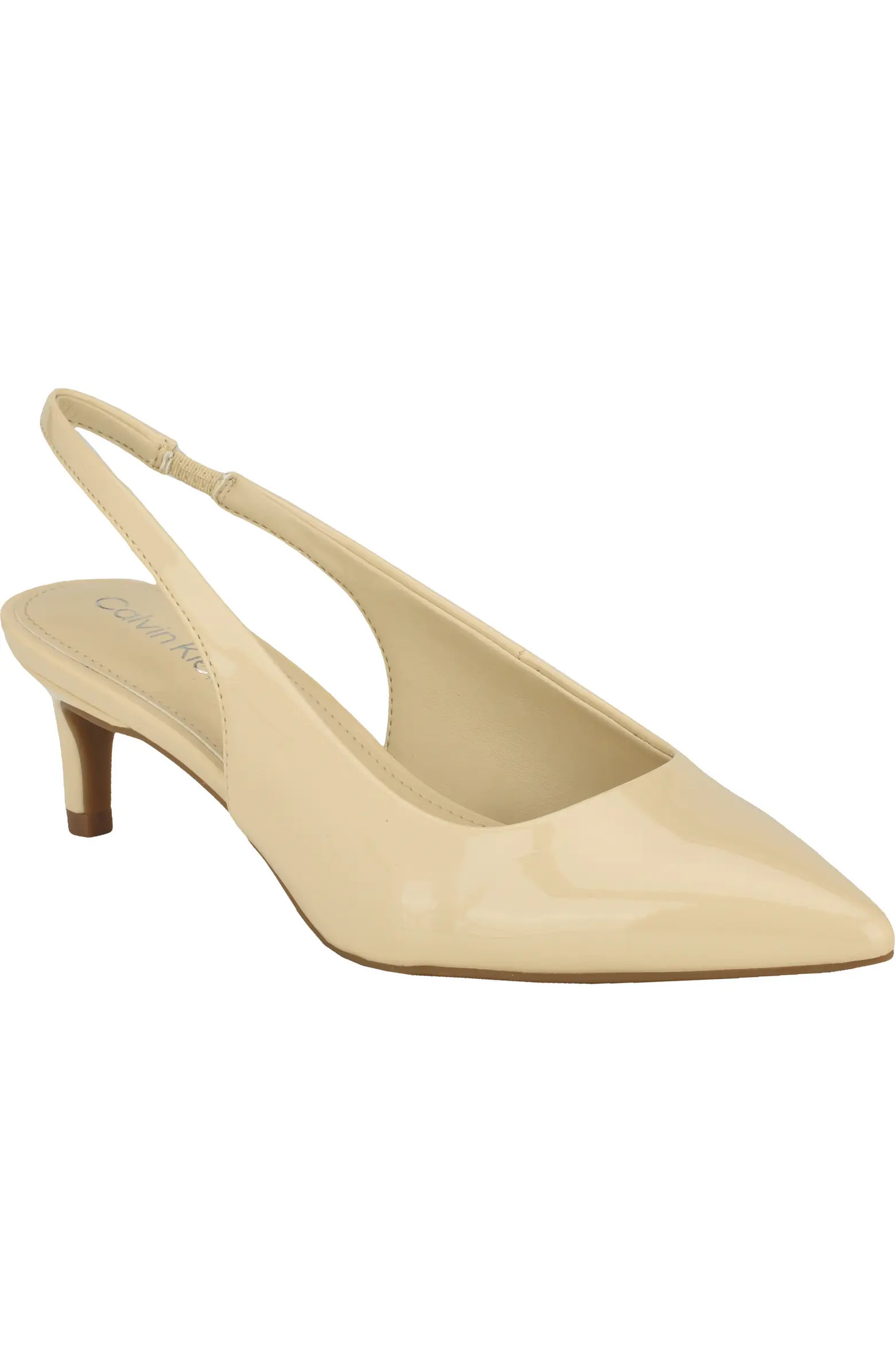 Dainty Kitten Heel Pointed Toe Slingback Pump (Women) | Nordstrom