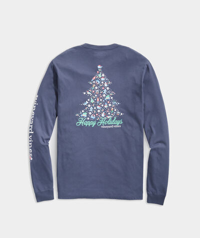 Holiday Tree Long-Sleeve Pocket Tee | vineyard vines