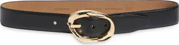Cora Oval Buckle Leather Belt | Nordstrom