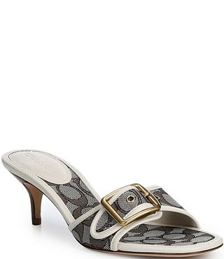 Margot Signature Logo Jacquard Buckle Slide Sandals | Dillard's