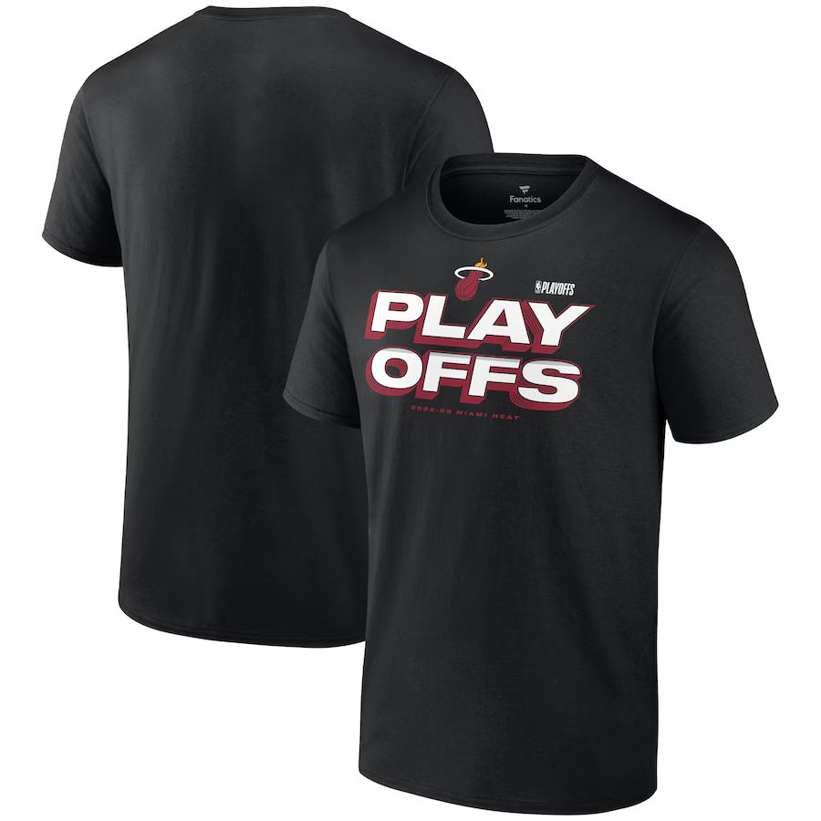 Men's Miami Heat  Fanatics Branded Black 2023 NBA Playoffs Starter T-Shirt | NBA store