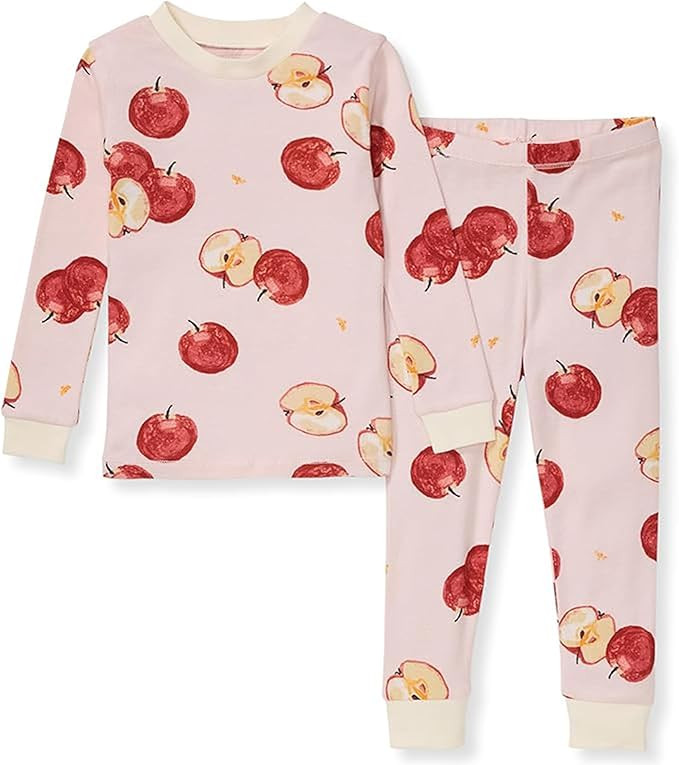 Burt's Bees Baby Girls' 2-Piece Long Sleeve Tee and Pants Organic Cotton Pajama Set | Amazon (US)