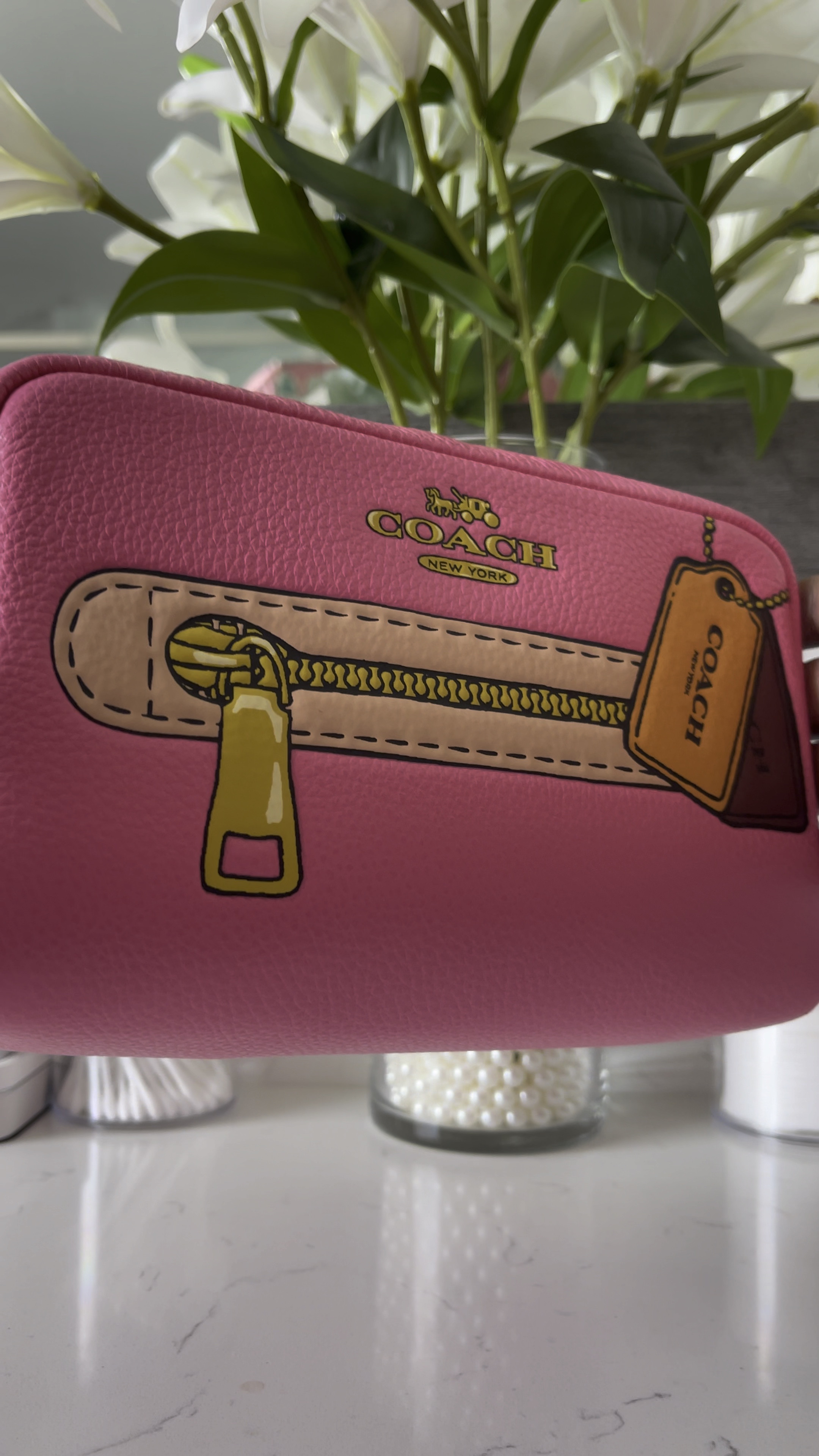 I’m obsessed with this pretty Coach cosmetic bag. This definitely UPed my beauty travel essentials. Shop similar case.

#LTKbeauty #LTKtravel #LTKFind