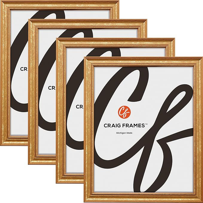 Craig Frames 12x16 Picture Frame – Gold Ornate Style, 3/4 Inch Wide Solid Wood Moulding with Vi... | Amazon (US)