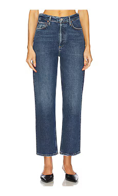 AGOLDE 90's Pinch Waist Crop Jeans in Solace from Revolve.com | Revolve Clothing (Global)