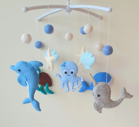 Ocean Baby Mobile Sea Creatures Mobile Whale Mobile Cot | Etsy | Etsy (US)