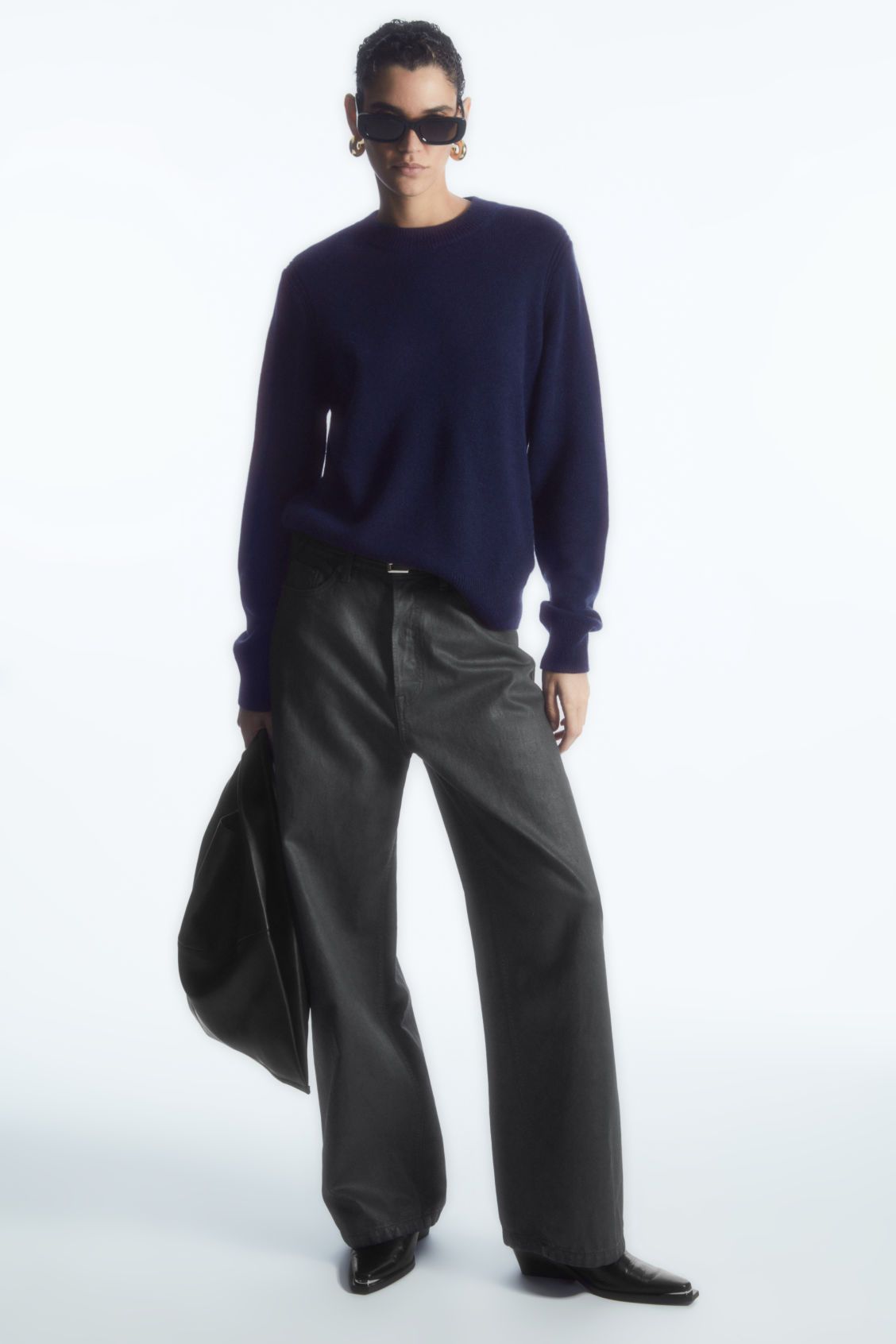 PURE CASHMERE JUMPER - Navy - COS | COS UK
