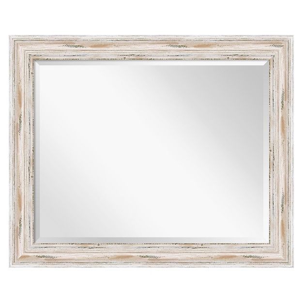 Alexandria White Wash Framed Wall Mirror - Amanti Art | Target