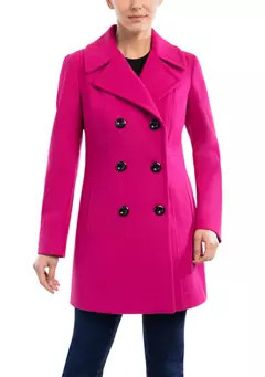 Women's Melton Wool Double Breasted Peacoat | Belk