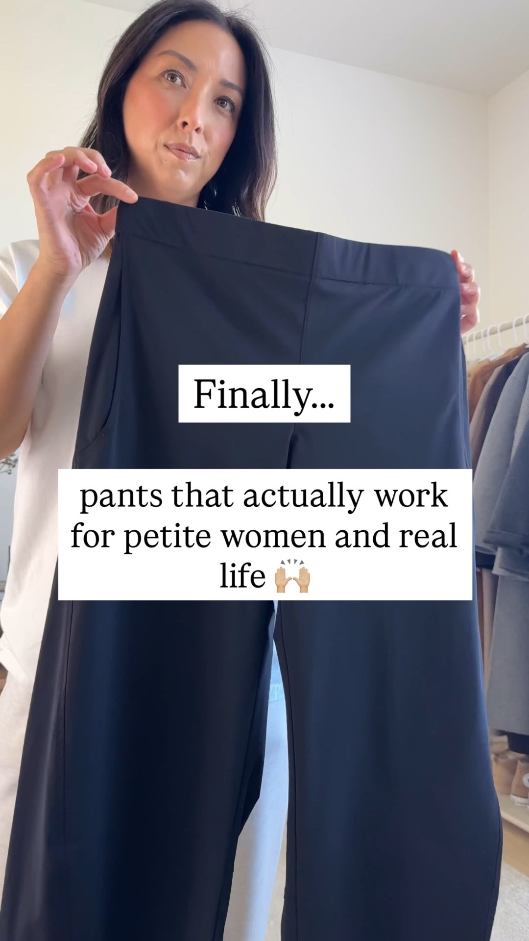 Ruti On The Loose Work Pant 3 ways. Saw these pants all over Instagram and had to try them since they're barrels. Very comfortable and elevated and I love that they can be worn for anything  - mom life, casual wear, and work life. Not a true high rise for me, so I had to size up for extra comfort. Wearing petite 4.  

Look 1
Zara cropped jacket small (old)
Aritzia tee medium
Ruti pants petite 4
Onitsuka tiger sneakers 4 mens
Mansur Gavriel tote
YSL sunglasses

Look 2
AYR denim jacket small
Aritzia tee medium
Everlane sweater xs
Ruti pants petite 4
Veronica Beard loafers 5.5, but run tts
Liffner shoulder bag
Celine sunglasses

Look 3
Everlane sweater xs
Ruti pants petite 4
Sam Edelman loafers 5
Quince bag
YSL sunglasses 

#LTKmomlife #LTKPetite