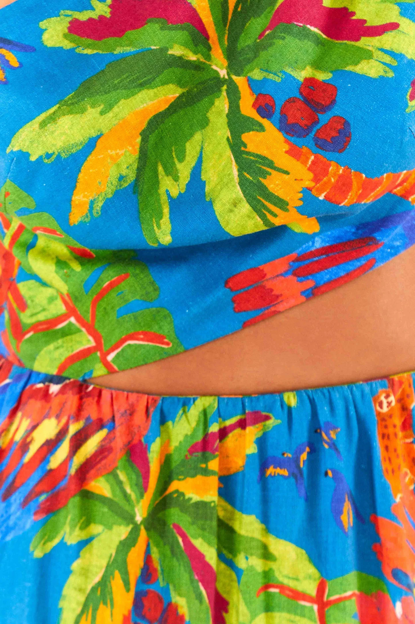 Blue Sunny Day One-Shoulder Maxi Dress | FarmRio (US)