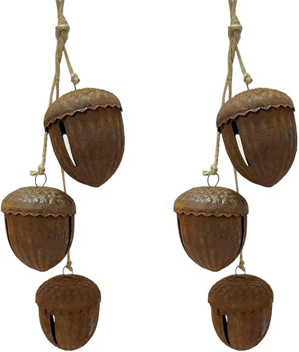 1PCS Christmas Metal Hanging Wind Chime Rusty Large Pine Cone Bell Christmas Tree Decoration Jing... | Amazon (US)