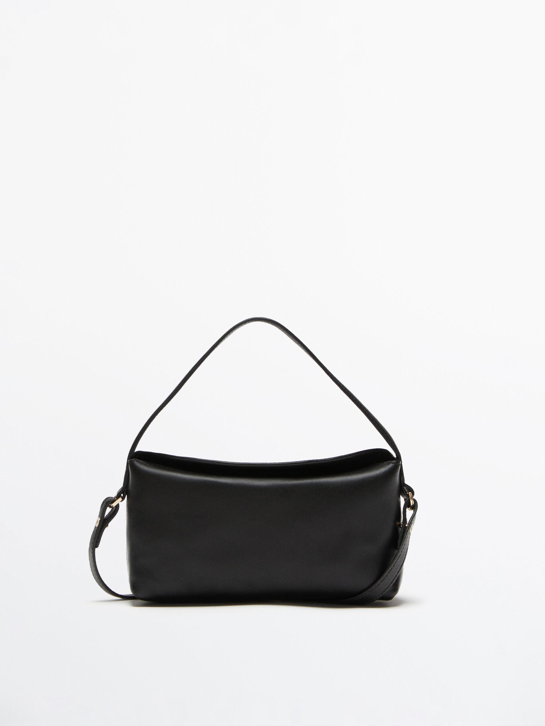 Rectangular nappa leather crossbody bag | Massimo Dutti US