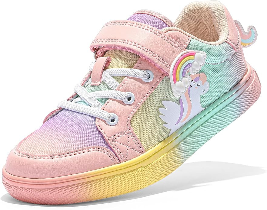 DREAM PAIRS Kids Shoes Girls Toddler Sneakers Storybook Casual Walking Shoes | Amazon (US)