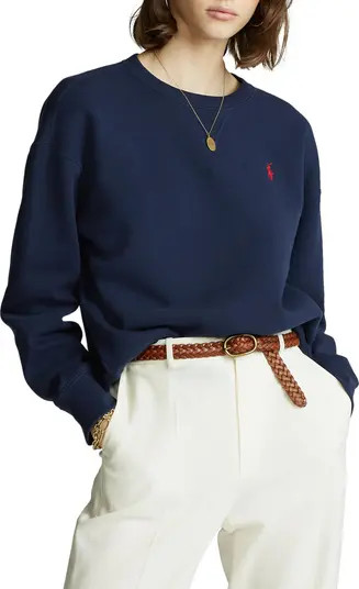 Logo Embroidery Cotton Blend Sweatshirt | Nordstrom