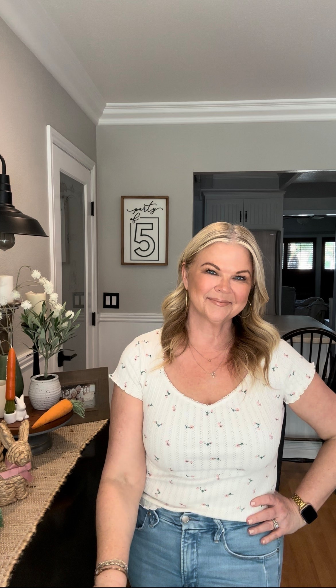 This floral tee is so cute! I love the lace trim. Perfect for the season! Wearing a L💐🩷

#LTKOver40 #LTKmomlife #LTKMidsize