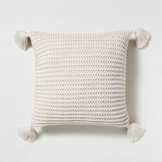 Chunky Knit Tassel Throw Pillow - Hearth & Hand™ with Magnolia | Target