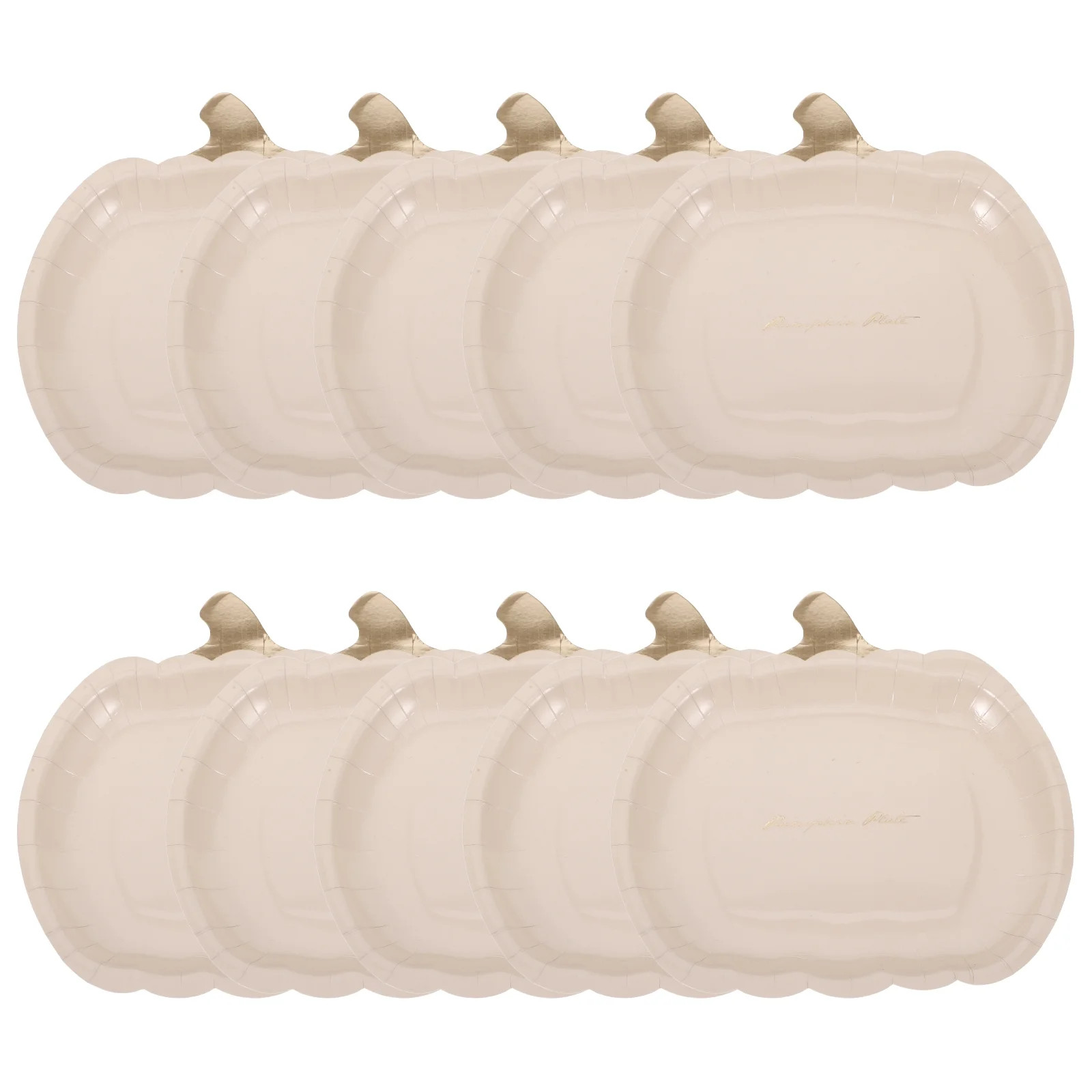 Qumonin 10pcs Pumpkin Paper Plates Fall Pumpkin Disposable Plates Autumn Dinner Plates | Walmart (US)