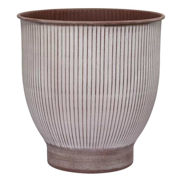 Sofie Brown Rust Metal Planter, Large, sold by At Home | At Home