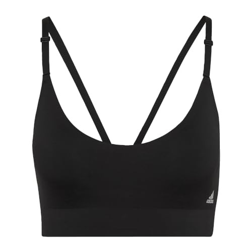 adidas Womens Everday Light Support Strappy Bra Black Large DD | Amazon (US)