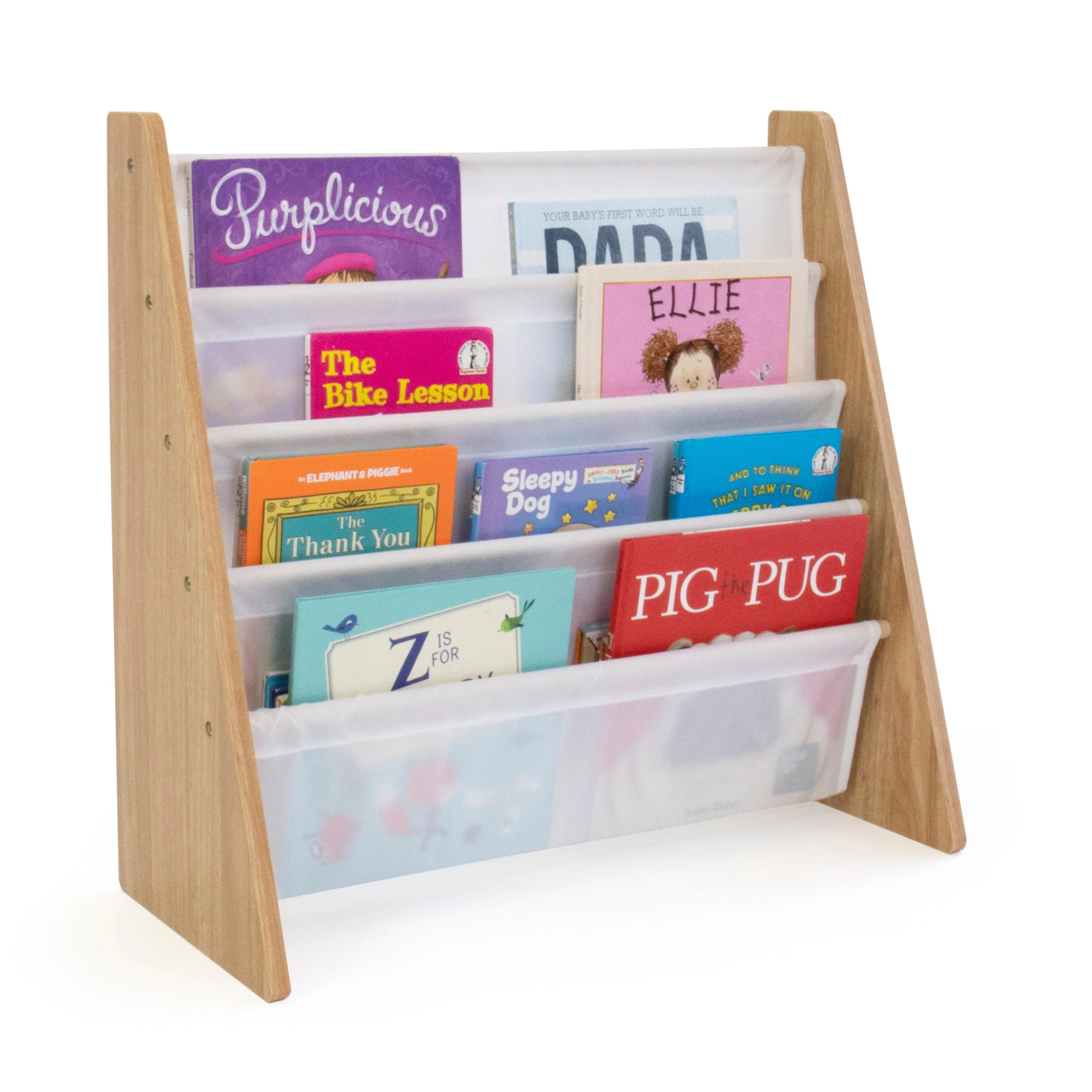Humble Crew Kids Journey Bookshelf 4 Tier Book Storage, Natural/White | Walmart (US)