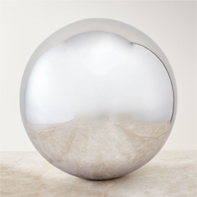 Nix Stainless Steel Decorative Orb 16 | CB2