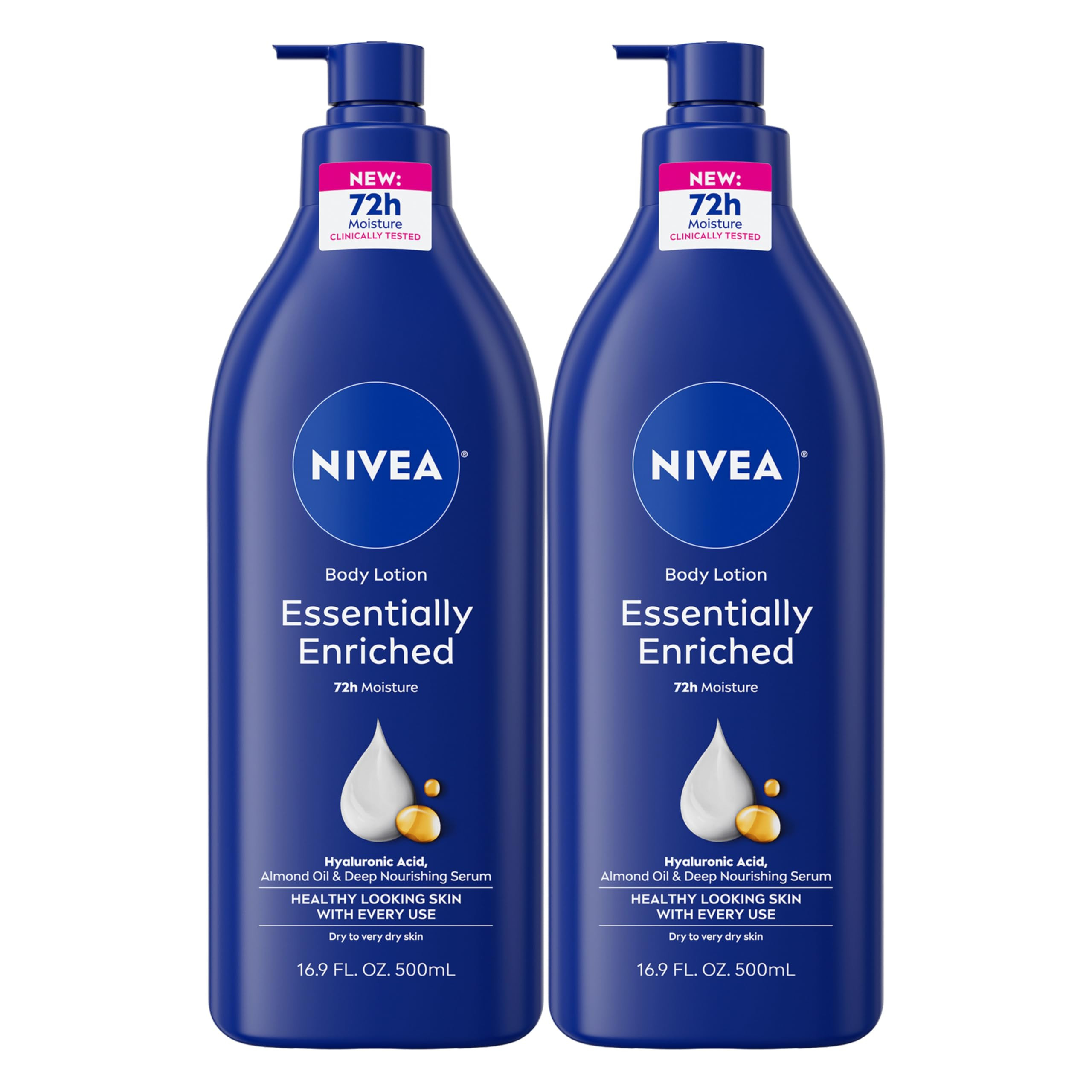 Amazon.com : NIVEA Essentially Enriched Body Lotion for Very Dry Skin with Hyaluronic Acid, Almon... | Amazon (US)