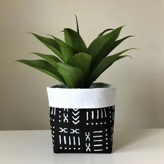 Ankara fabric basket, African print fabric basket, cotton basket, planter, storage basket, revers... | Etsy (US)