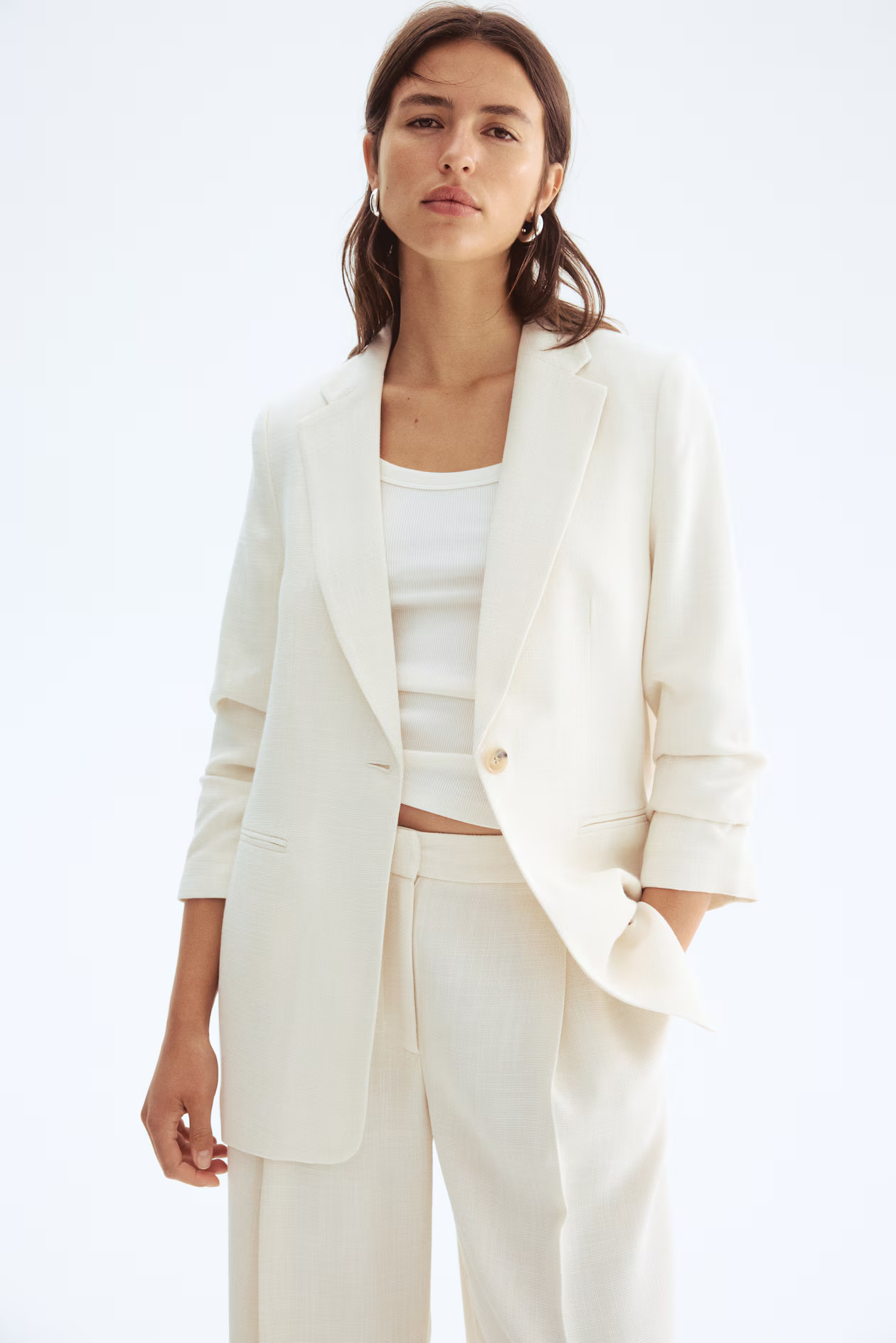 Gathered-Sleeve Jacket | H&M (US + CA)