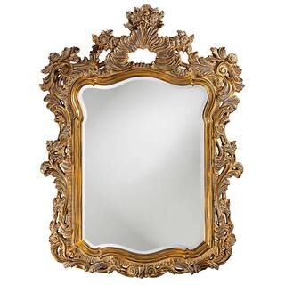 Marley Forrest Large Arch Antique Museum Gold And Accented With White Wash Highlights Classic Mir... | The Home Depot
