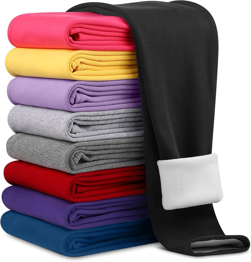 Resinta Girls Winter Fleece Lined Leggings Cotton Thick Thermal Tights Kids Soft Stretchy Pants F... | Amazon (US)