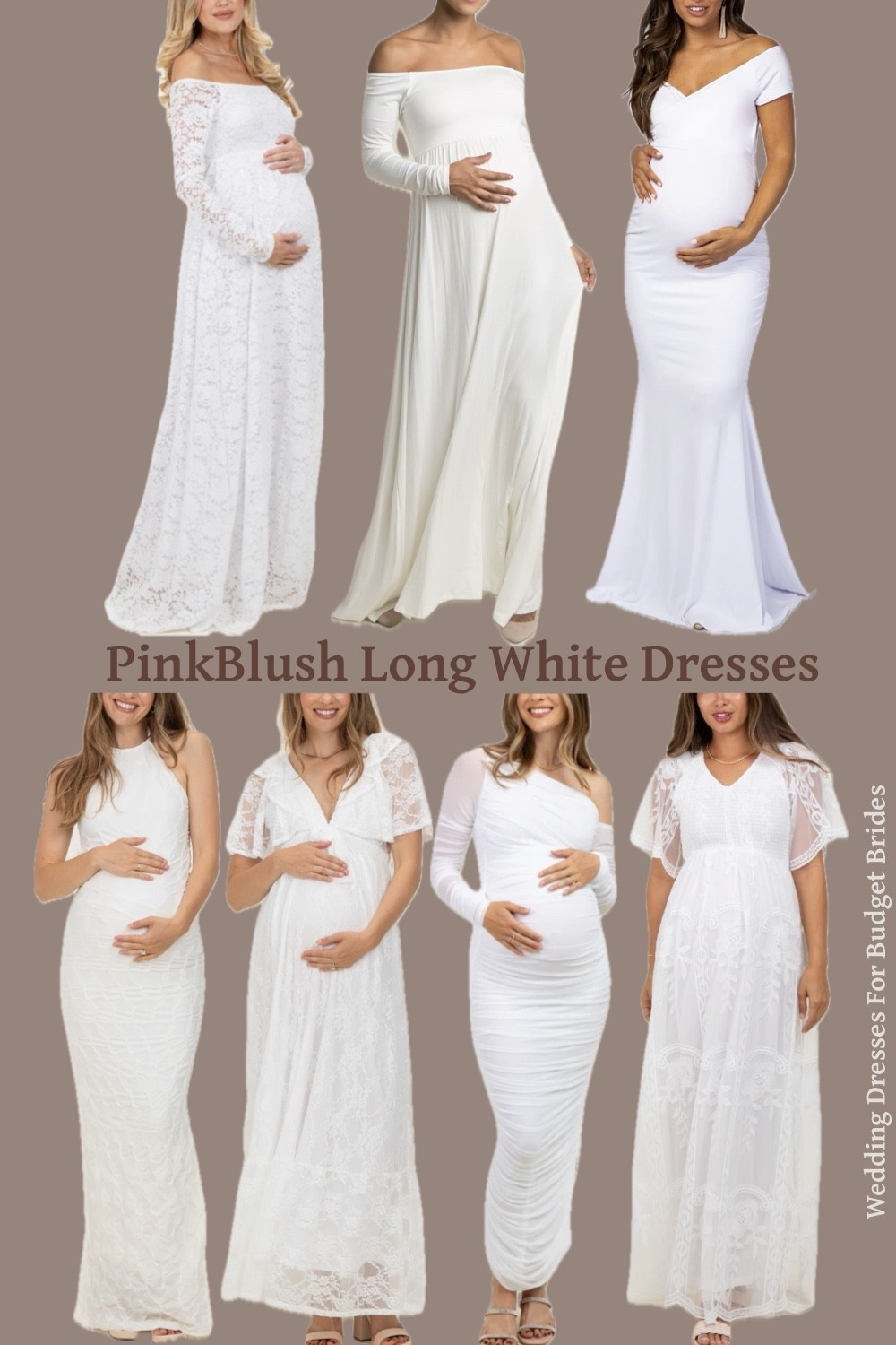 Long white maternity dresses for the pregnant bride. Under $80 at PinkBlush. 

Baby shower dress, bridal shower dress, gender reveal dress, maternity fashion, maternity wedding dress, maternity bridal dress.

#LTKWedding #LTKBaby #LTKBump