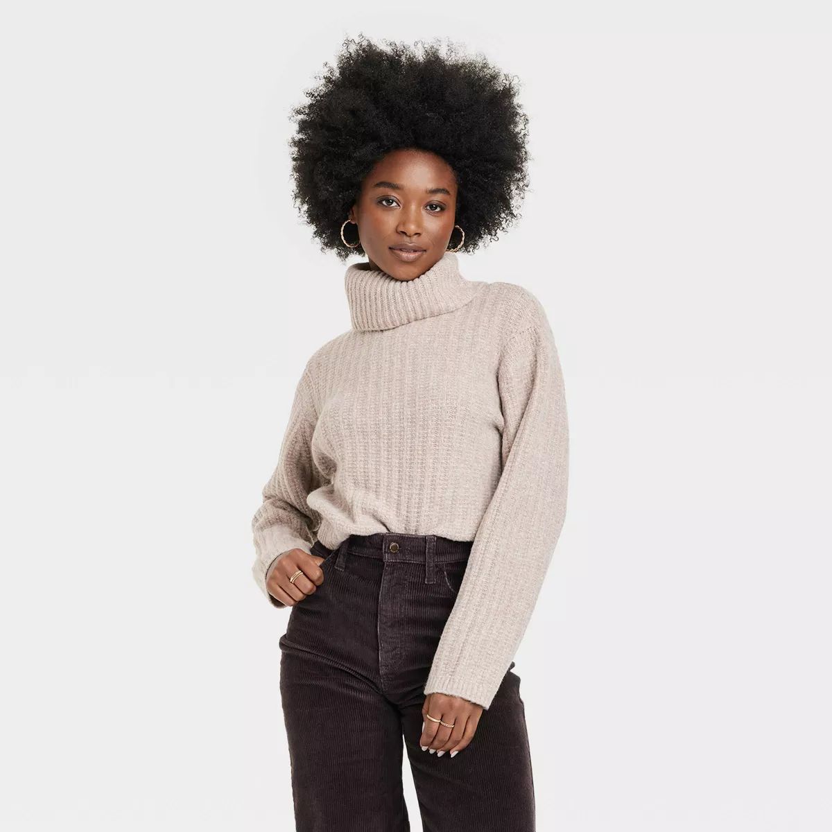 Women's Mock Turtleneck Cashmere-Like Pullover Sweater - Universal Thread™ | Target