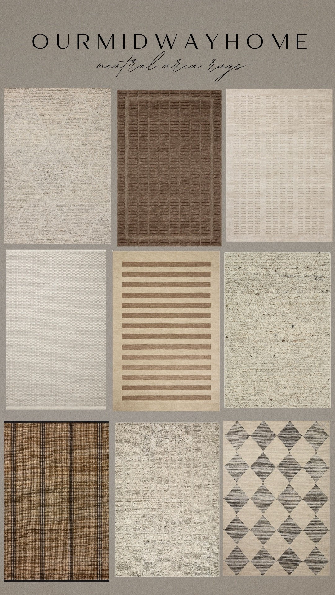 Neutral area rugs I’m loving for a warm, organic modern vibe 🤎 I own most of these and have them throughout our home– many are on sale this week!