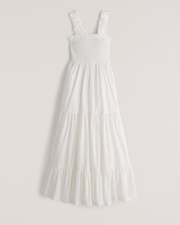 Women's Smocked Bodice Easy Maxi Dress | Women's Clearance | Abercrombie.com | Abercrombie & Fitch (US)