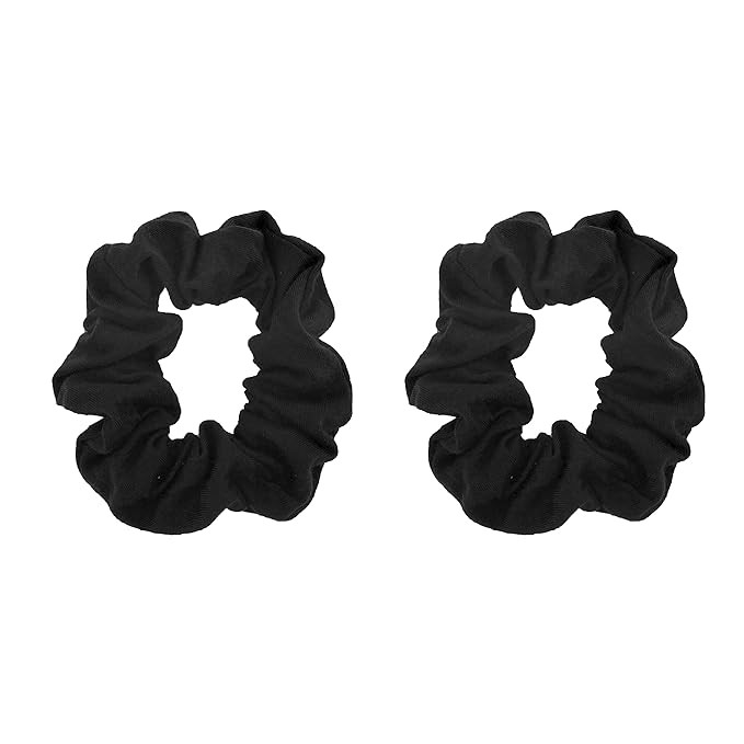 Set of 2 Solid Scrunchies (Black) | Amazon (US)
