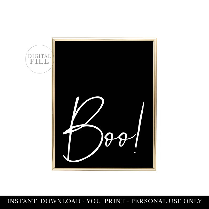 BOO! - Halloween Decor by Dear Lily Mae - You Print Printable Wall Art - (1) 24x30/16x20/8x10 Jpe... | Etsy (Global)