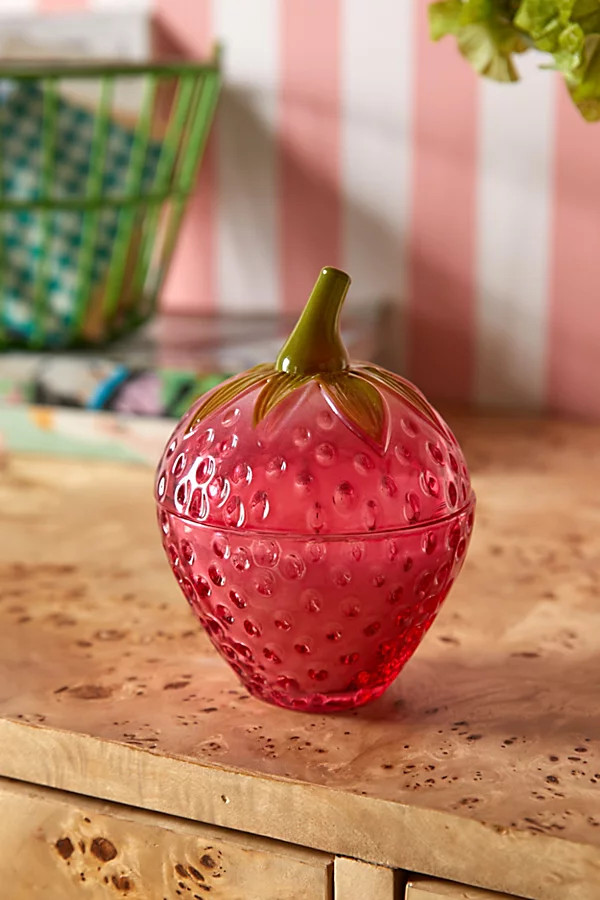 Strawberry 4 oz Candle in Withered Rose Petals at Urban Outfitters | Urban Outfitters (US and RoW)