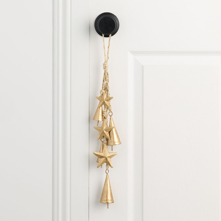 Gold Metal Star and Bell Cluster Hanging Decor | World Market