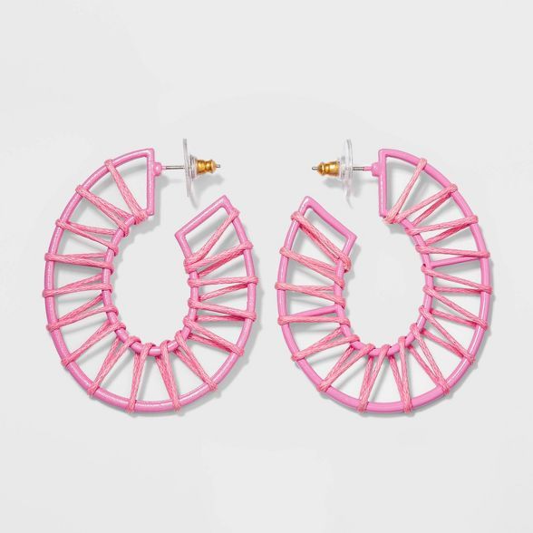 SUGARFIX by BaubleBar Raffia Hoop Earrings | Target